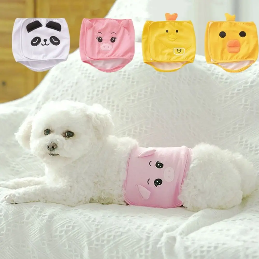 

Cartoon Dog Physiological Belt Soft Adjustable Dogs Panties Shorts Washable Anti Harassment Pet Courtesy Belt Outdoor/Indoor