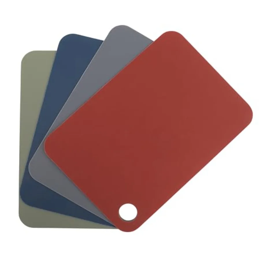 

Kitchen Essentials Crafty Carvery BPA-Free Flexible Cutting Mats 4-Piece Color-Coded Chopping Board Set, Dishwasher Safe, Non-S