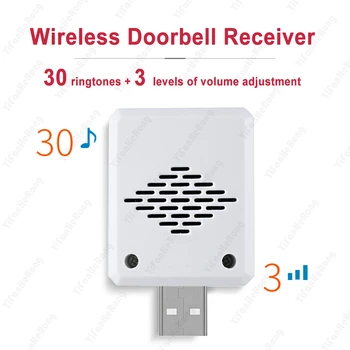 Bezprzewodowy dzwonek do drzwi 150 m 30 muzyka wodoodporny pilot USB inteligentny dzwonek do drzwi odbiornik pojedynczy przycisk Home inteligentny pilot