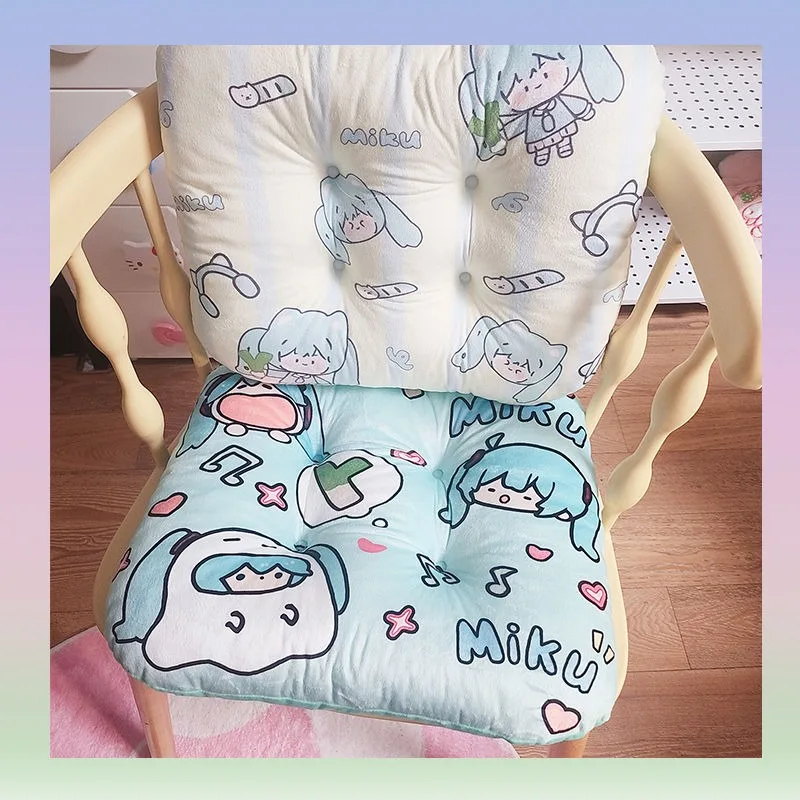 

Cute Hatsune Miku Creative Anime Seat Cushion Kawaii Cartoon Office Students Sitting Chair Thickened Seat Cushion Gift Wholesale