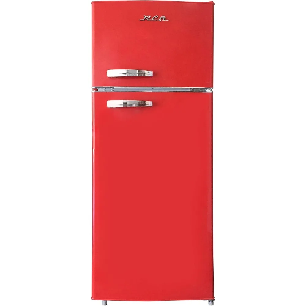 RFR786-RED 2 Door Apartment Size Refrigerator with Freezer, 7.5 cu. ft, Retro Red