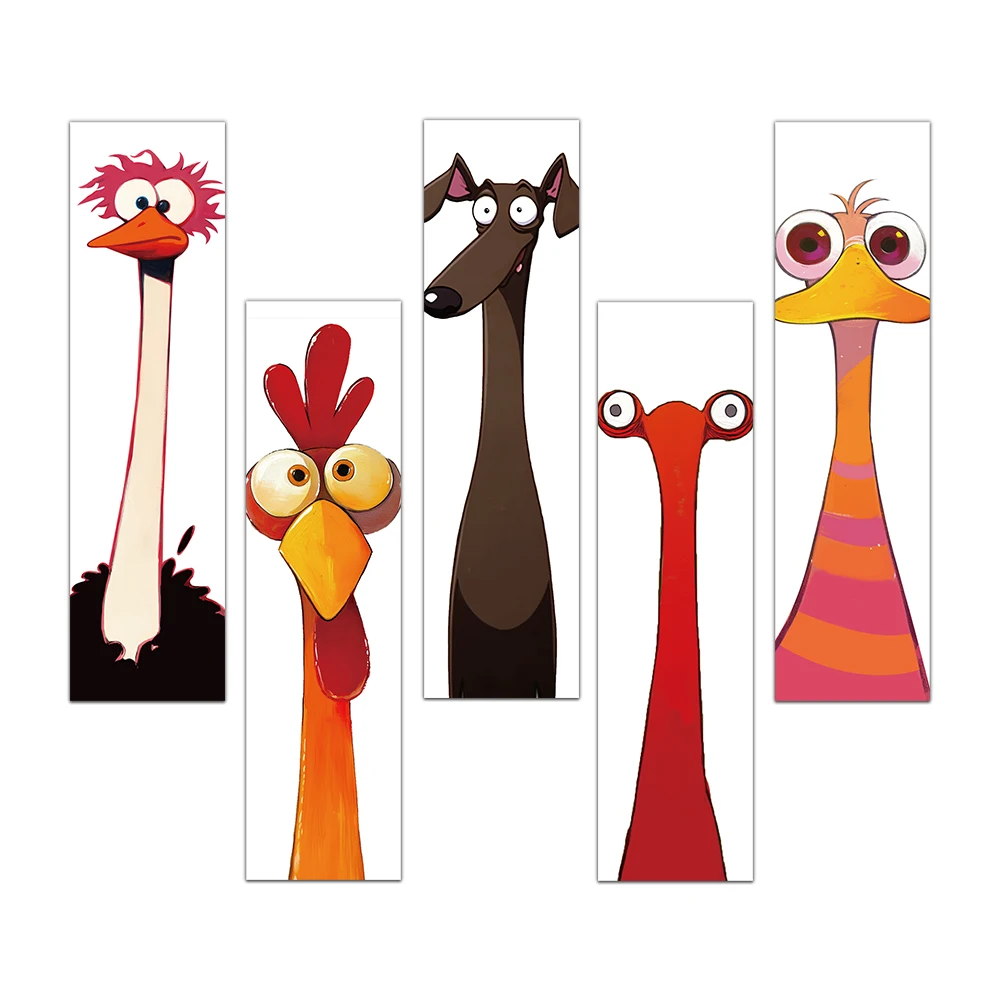 30PCS Animal Funny Bookmarks Reading Book Pages Marking Student Creative Gifts Decoration Page Marking Cards