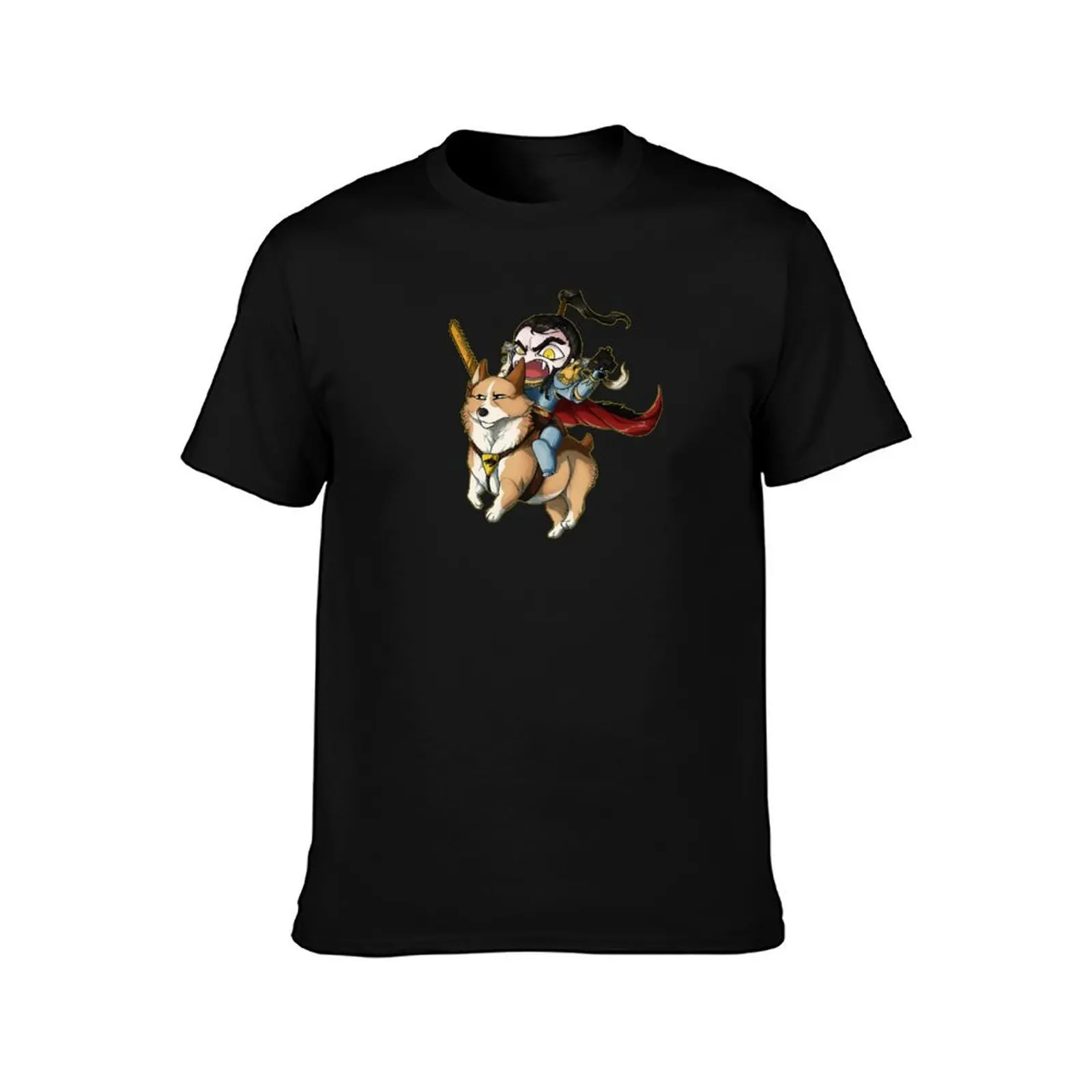 Space Corgi T-Shirt Summer Casual Cotton Tee Oversized Streetwear Tops Vintage Graphic Print Loose Fit Short Sleeve