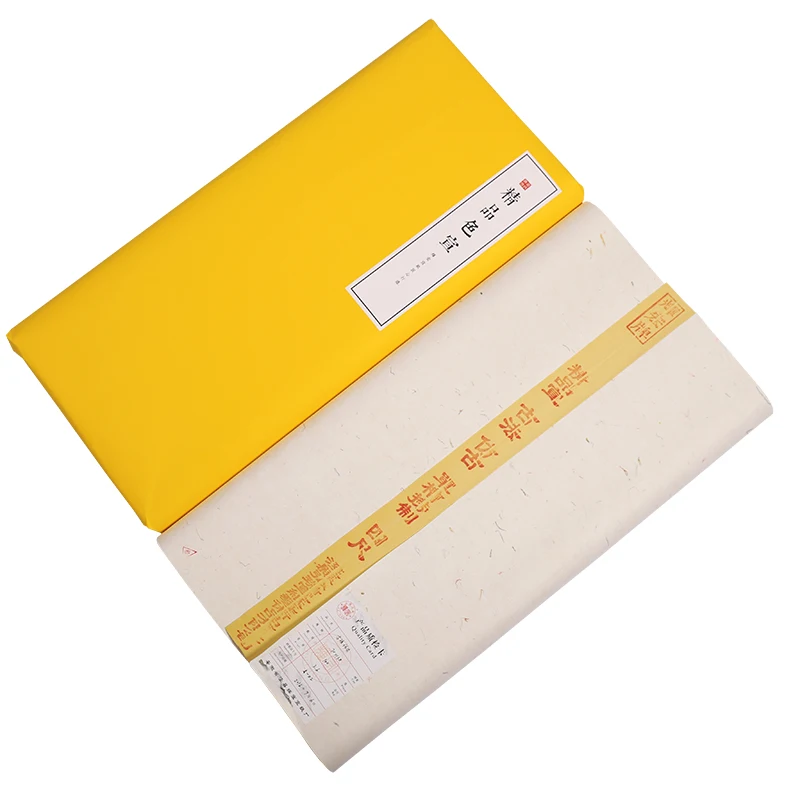 

Chinese Tan Pi Xuan Paper Half Ripe Xuan Paper Brush Calligraphy Drawing Golden Foils Rice Papier Sandalwood Bark Raw Xuan Paper