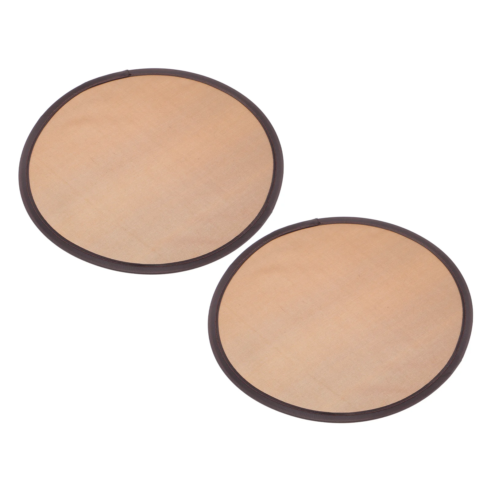 2Pcs Mini Foldable Flying Disc Fan Japanese Style Round Handheld Fan Portable Cooling for Outdoor Dancing Performances Party