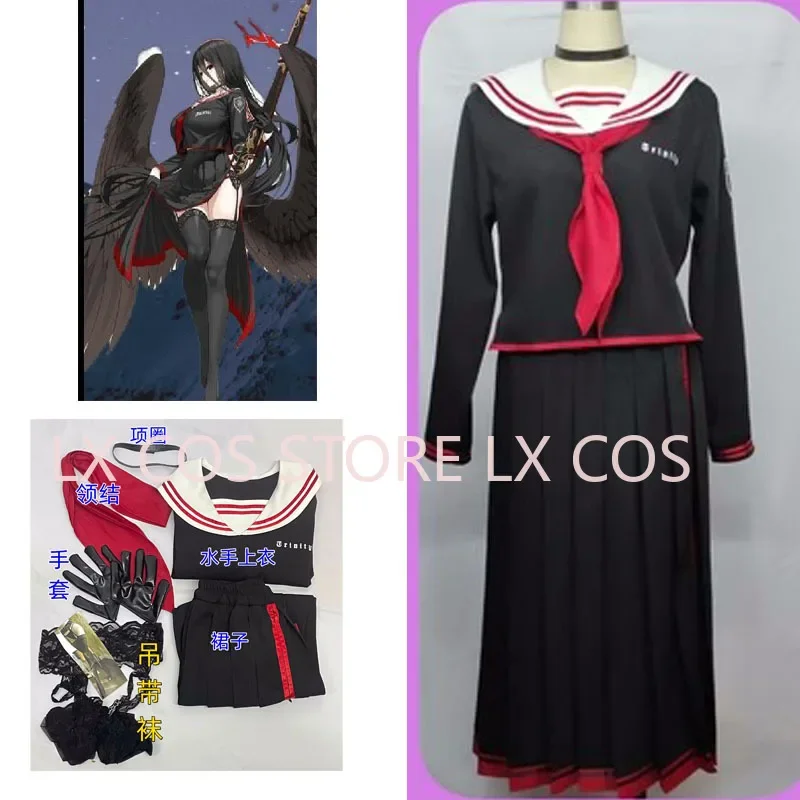 Blue Archive Tsurugi Kenzaki Sailor suit Cosplay Costume Anime hanekawa hasumi Clothing Full Outfit