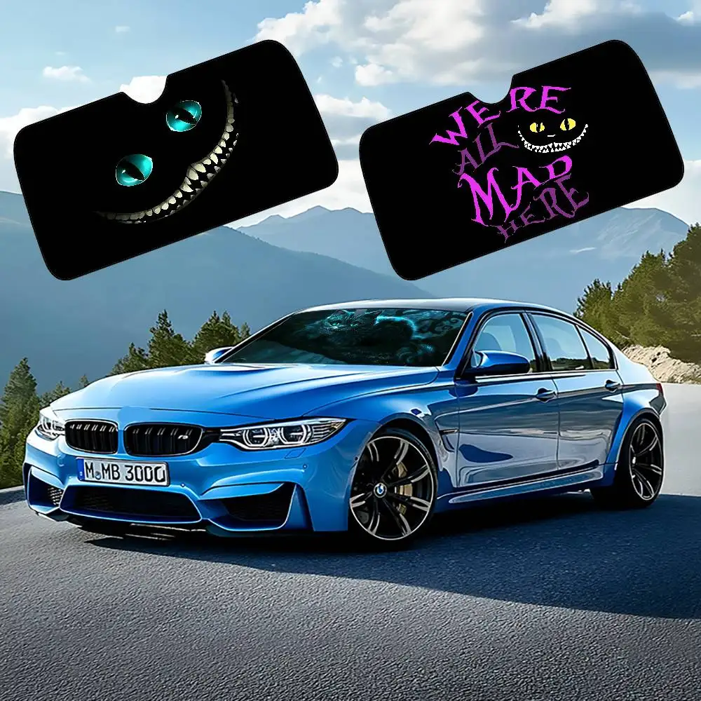 Аниме C-cheshire Cat автомобильный солнцезащитный козырек 130x70 см автомобильный солнцезащитный козырек на лобовое стекло защита от ультрафиолета авто козырек аксессуары для автомобиля