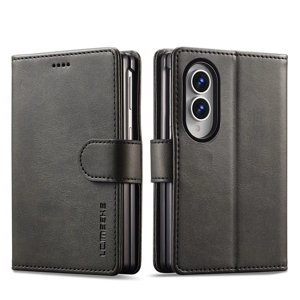For Samsung Galaxy Z Fold 8 Wide Case Skin-Friendly Luxury Matte Leather Flip Wallet Card Slot Shockproof Back Cover Accessories