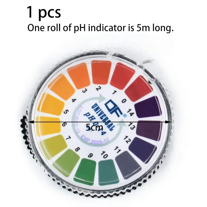General Purpose PH 1-14 Test Paper Roll 16.4 Ft. Accurate Measurement PH Cosmetics Food Water Saliva Urine Household Laboratory