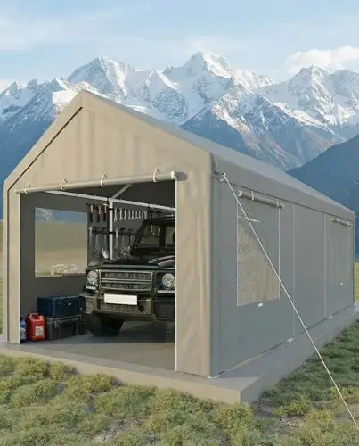 Carport 12'x20' Heavy Duty Portable Garage, 2.0 Powder Coated Frame(Better Than Galvanized), Waterproof Shelter with