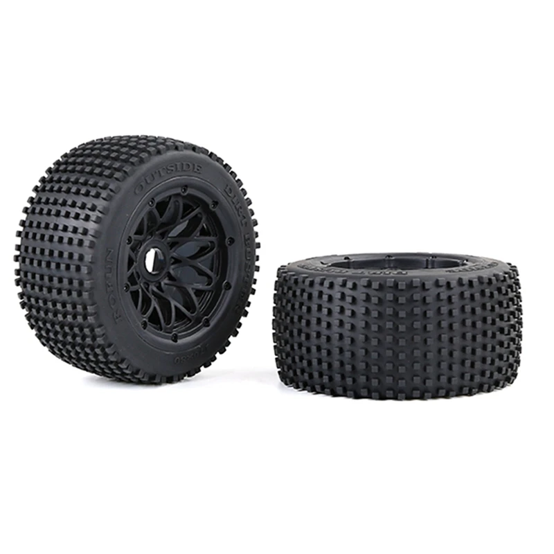 Off-Road Rear Tyres Thickened Wheel Set For 1/5 HPI ROFUN ROVAN KM BAJA 5B Rc Car Parts