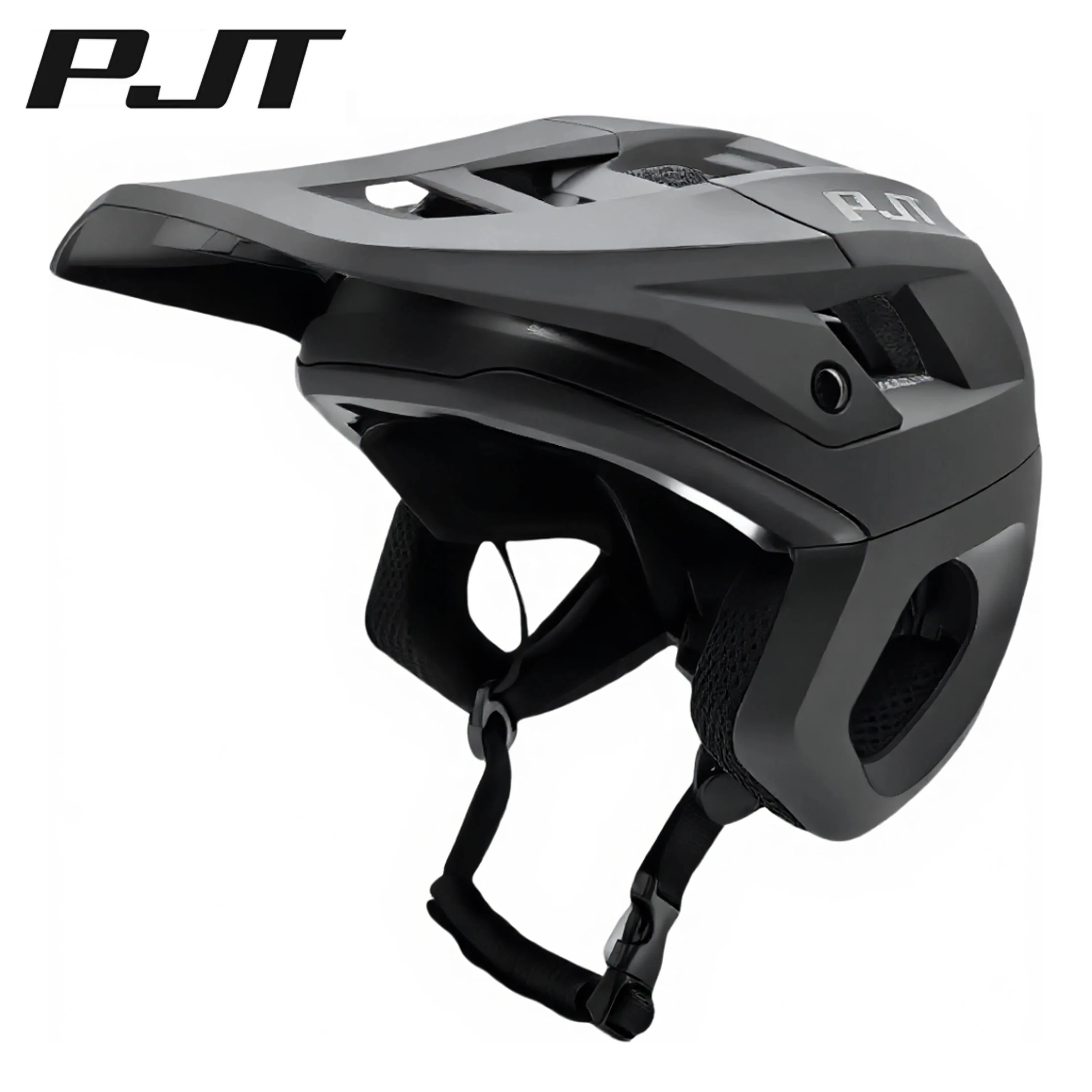 

PJT 3/4 Bicycle Helmet MTB Half Face Bike Helmet Mountain Ear Protection Adjustable Size Off-Road Cycling Helmet Race Equipment