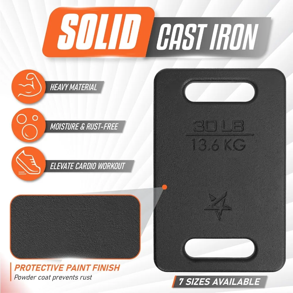 Nuovo aggiornamento: piastra per pesi Ruck, piastre per Rucking in ghisa con ampia impugnatura per altalene, squat, forza, allenamento con gilet ponderato