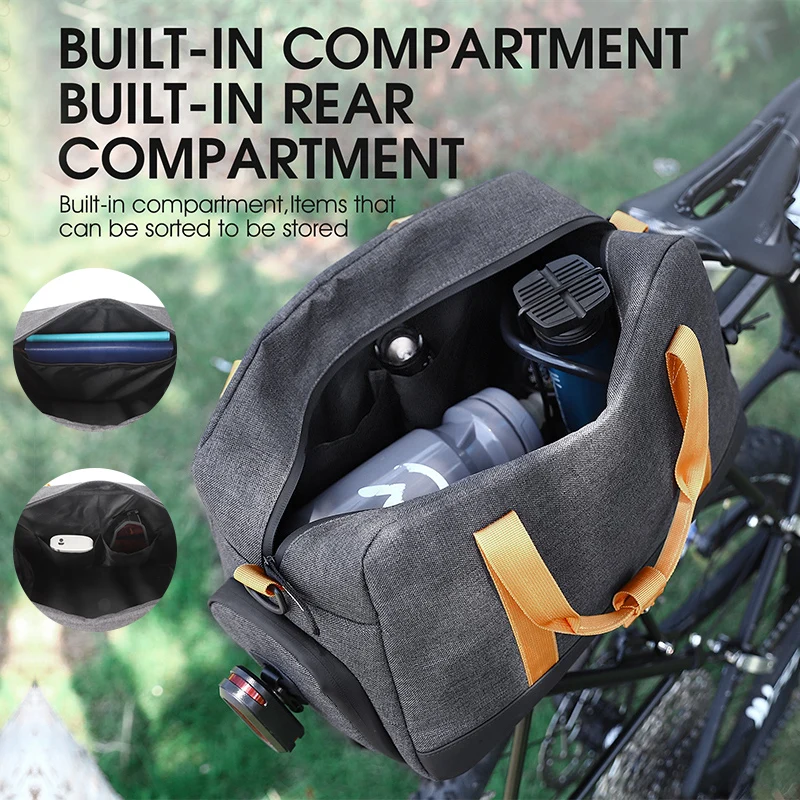 WEST BIKING 8.3L Bike Trunk Bag Large Capacity MTB Road Electric Bicycle Bag Travel Luggage Carrier Handbag Cycling Panniers