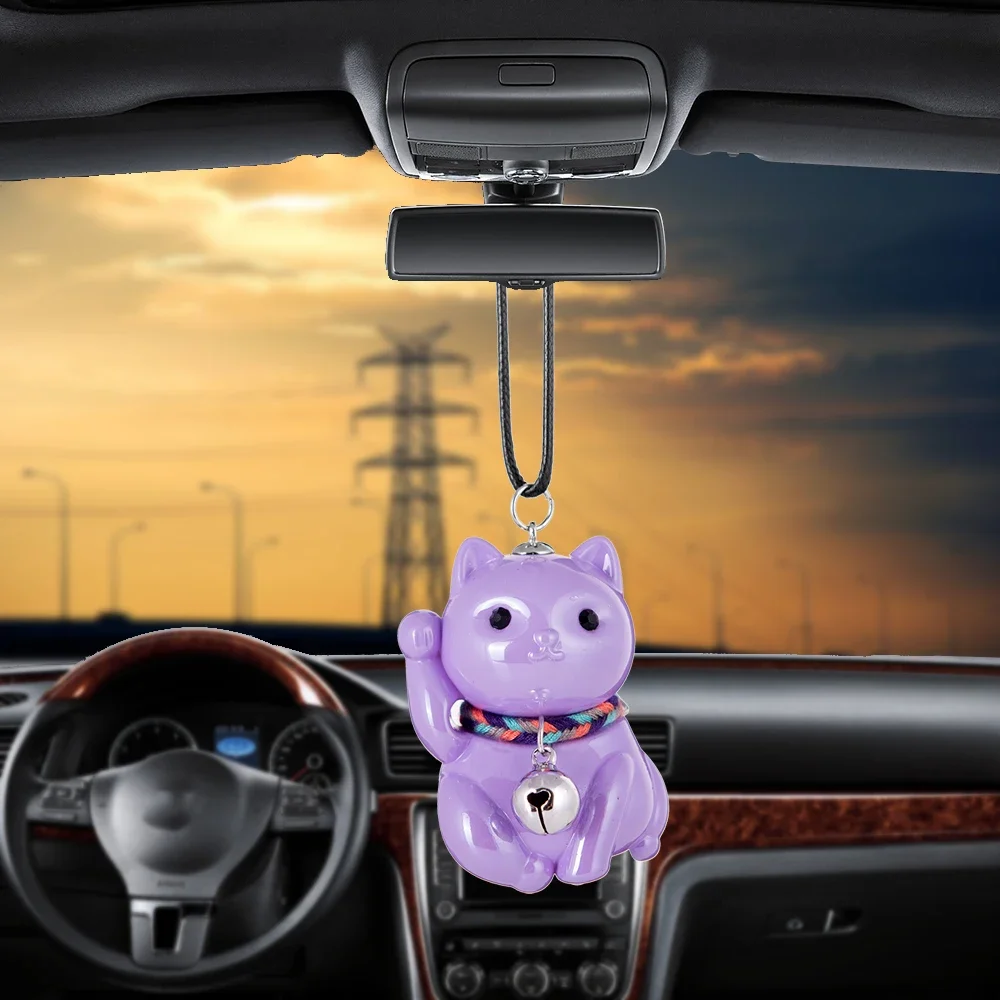 

Automobiles Car Pendant Lucky Cute Fortune Cat Doll Hanging Ornaments Rearview Mirror Suspension Decoration Accessories Gifts