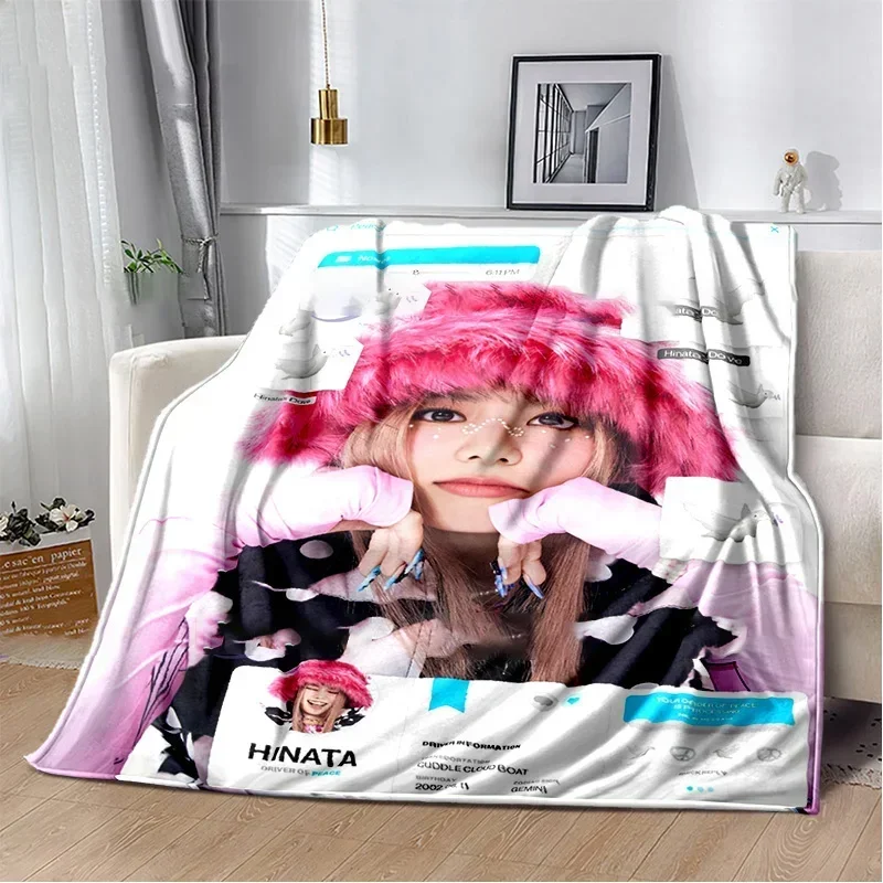 2026 Japanese HipHop Girl Group Xg Character Print Blanket Shooting Stars Warm Plush Cozy Throw Blanket For Beding Couch Fans Bl