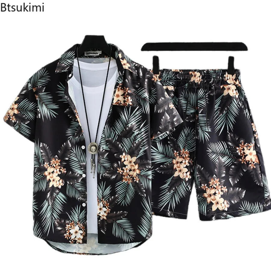 

Men's Hip Hop Pop 3D Printed Shirt Shorts Set New Summer Fashionable Collar Short Sleeve Set Male Casual Comfortable Beach Wear