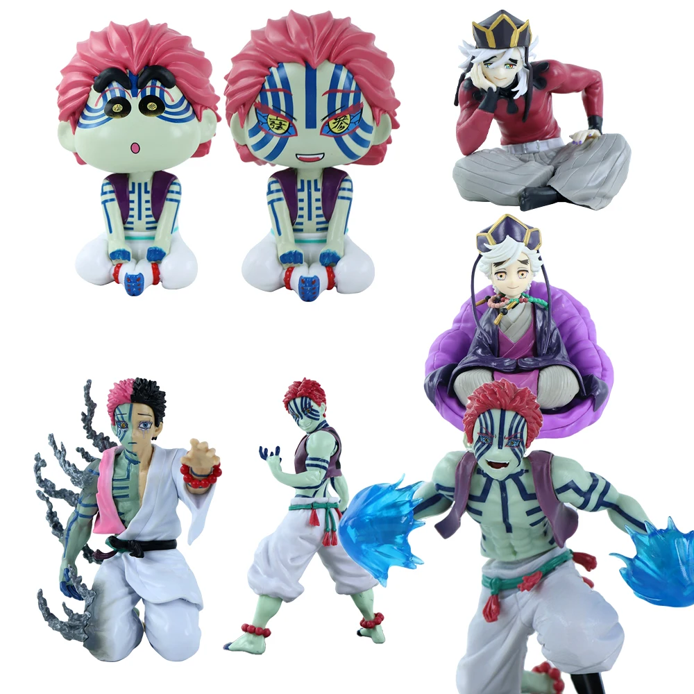 Figura de Anime Demon Slayer de 10-20 cm, Kamado Tanjirou, Nezuko, Akaza, Figura de Acción, Modelo de PVC, Muñeco Coleccionable, Juguete de Regalo para Niños