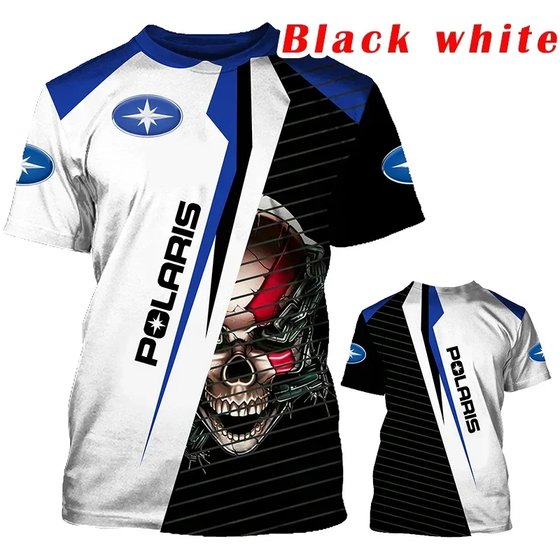 Hot Selling New 3D Polaris Logo Racing T-shirt Cool Print Neutral Team Men's T-shirt Round Neck O Neck