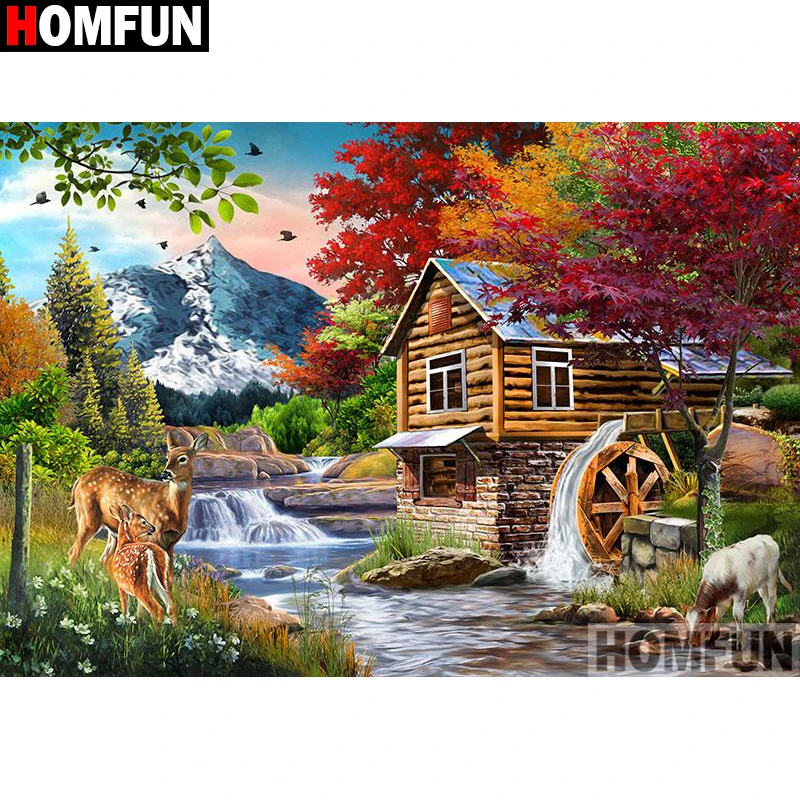 HOMFUN 5d Diamond Painting Full Square/Round \