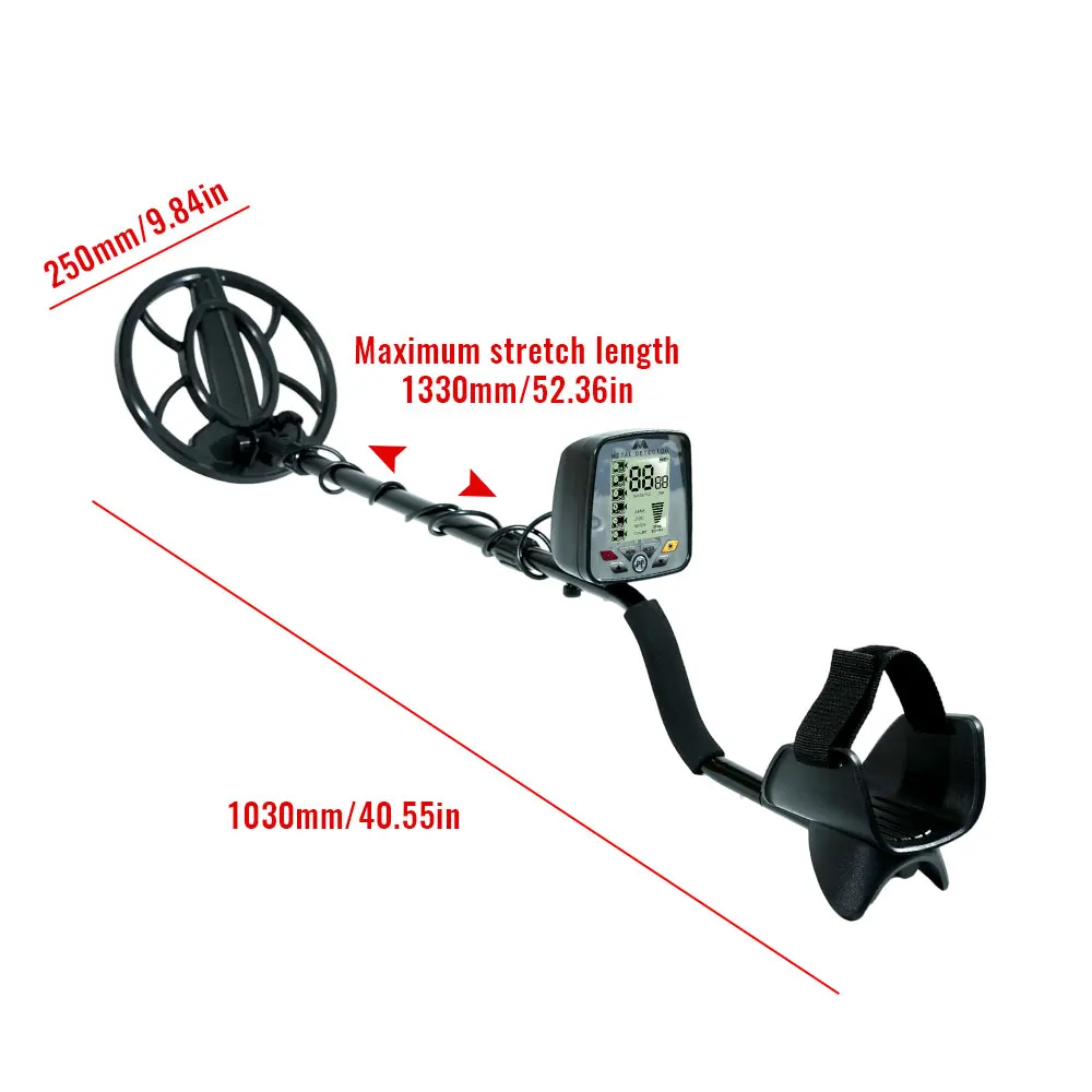 كاشف المعادن MD5032 تحت الأرض عمق الماسح الضوئي مقاوم للماء ملف البحث عالية الأداء الذهب حفار الكنز تسعى هنتر