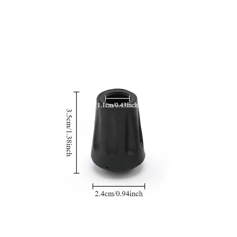 1/5/10Pcs Anti-Slip Rubber Walking Stick Tips Wear Resistant Trekking Pole Tip Protector Outdoor Hiking Accessories