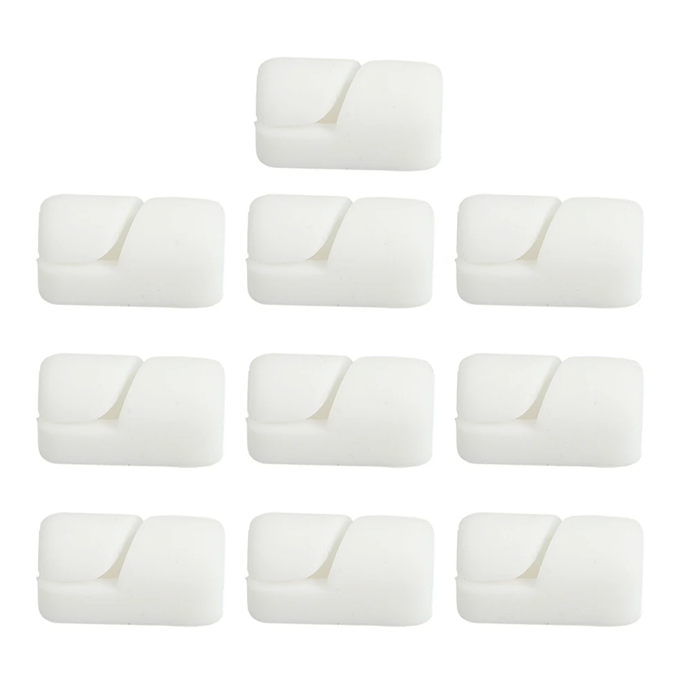

10 Pcs Cable Manager Clips Holders Desk Organization Charging Cords Wires Securing Cord Organizer Silicone Prevent Tangling Save