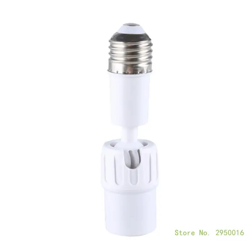 E27 Light Bulb Socket Extender Adapter 360 Degree Rotatable Light Fixture E27 to E27 Base Adjustable E27 to E27 Socket