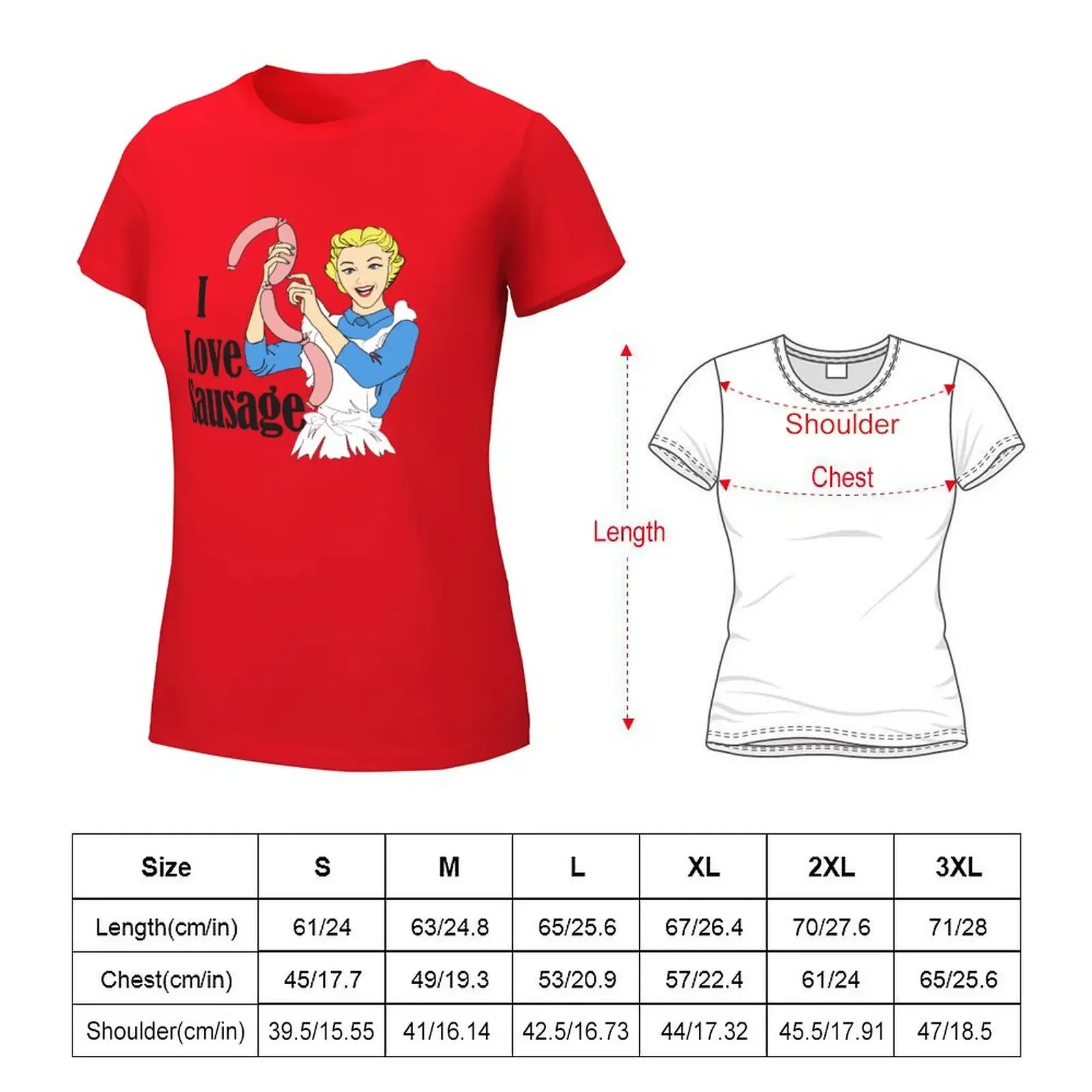 I love sausage T-shirt graphics plus size tops western t-shirt dress for Women