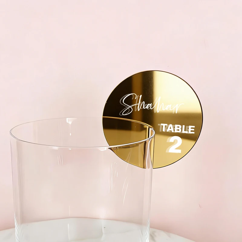 

10/20/50/100pcs White Printing Drink Label Table Number and Name, Personalized Wedding Place Card, Glass Marker, Drink Tags
