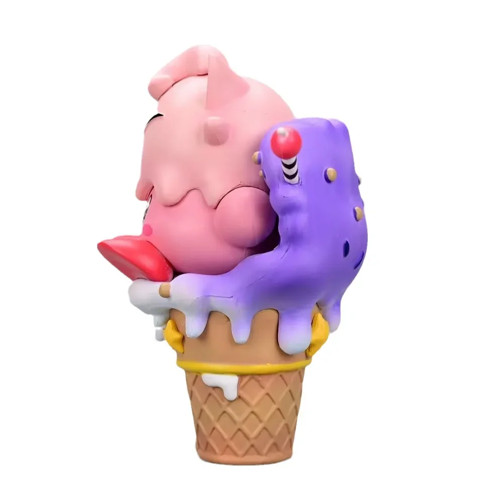 Série Figuras Anime de Cone Sorvete, Estrela de Fogo e Trovão Eevee, Kirby Jigglypuff, Modelo Colecionável, Presente Ornamento