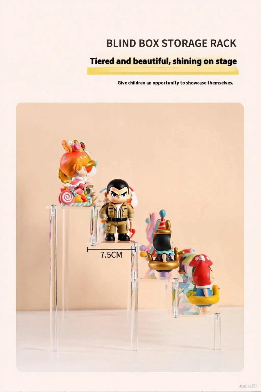 

Белая прозрачная многоуровневая подставка для статуэток, моделей автомобилей аниме, игрушек, духов и кошельков, акриловая упаковка