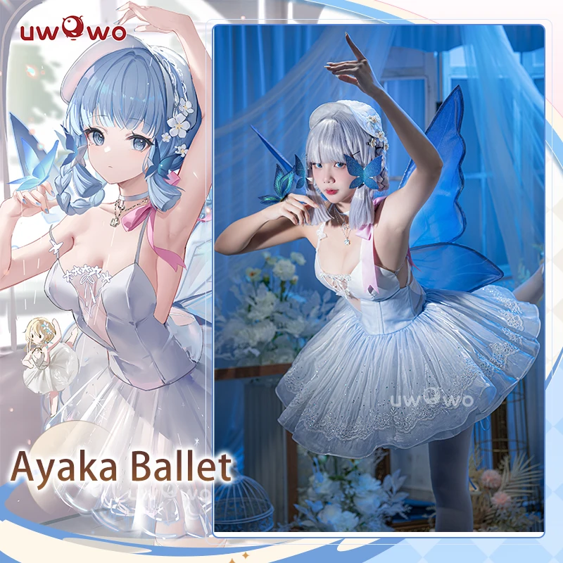 

LAST BATCH UWOWO Cosplay Genshin Impact Fanart Ayaka Ballet Dress Cosplay Costume