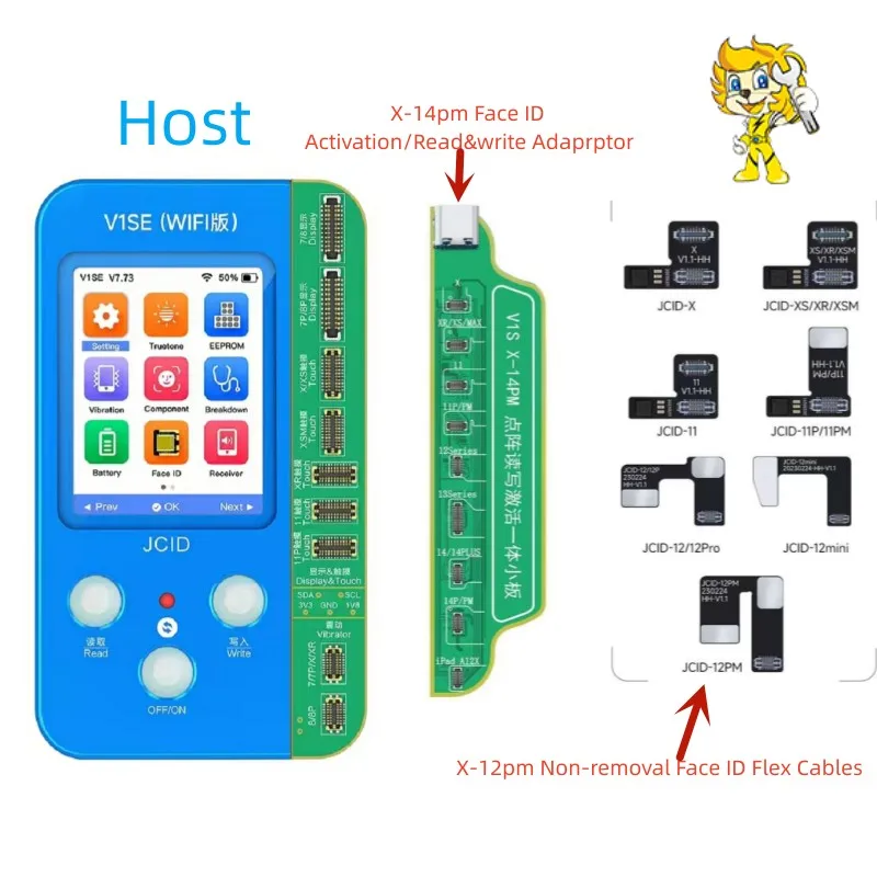 JCID JC Non-removal Face ID Repair FPC Flex Cable per iPhone X/11/12/13/14 No saldatura Dot Projector Dot Matrix V1S/V1SE Tools