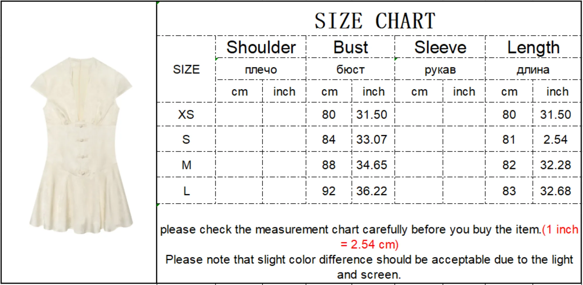 TFMLN Sexy Damen V-Ausschnitt Kurzarm Minikleid Schlankes Hochgeschnittenes Elegantes Vintage Lässiges Kleid mit Knopfverzierung Modisches Damenkleid – Detail 1