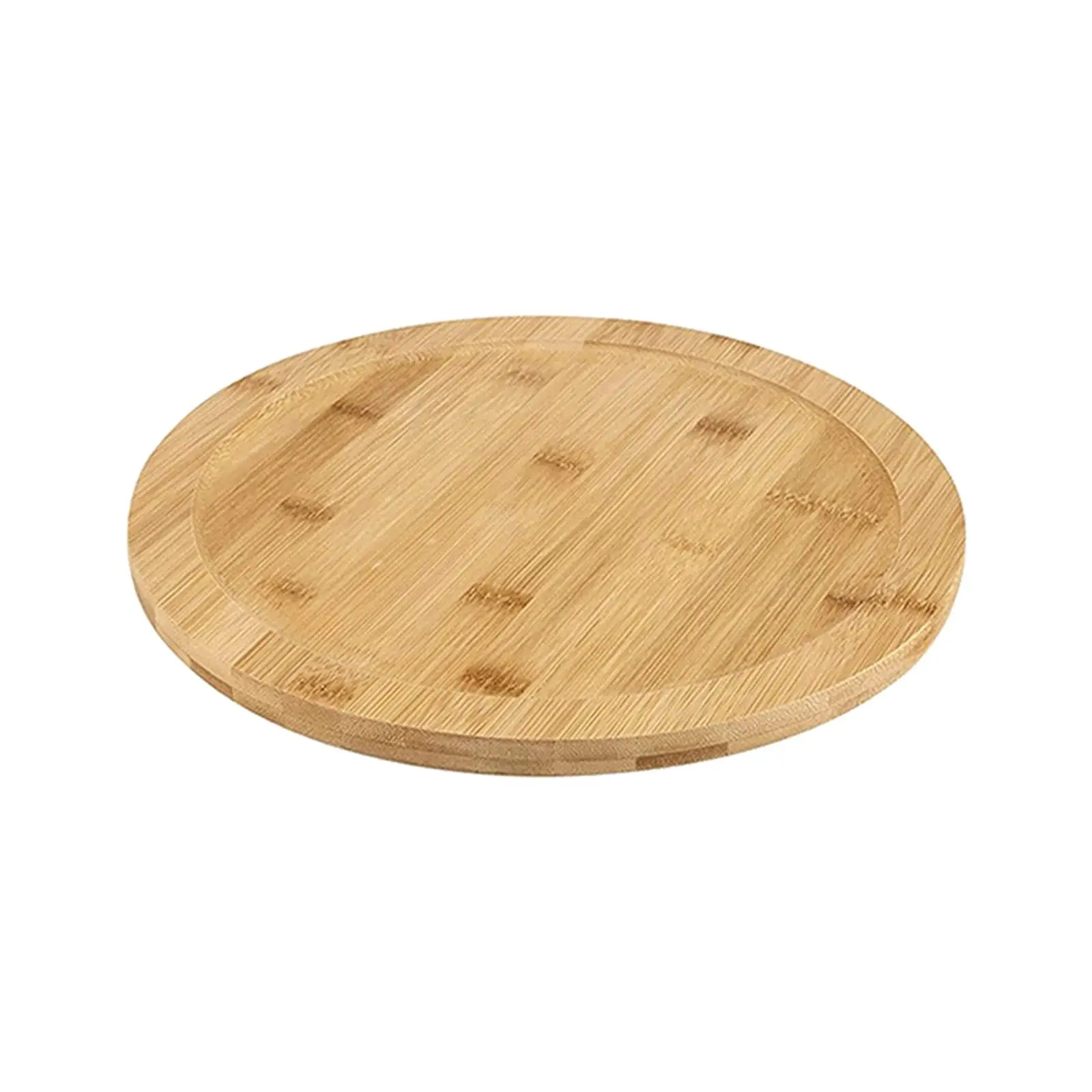 Wooden Round Rotating Plate Pizza Serving Board Wooden Rotating Dining Plate for Cabinet Pantry Dining Table Kitchen Countertop