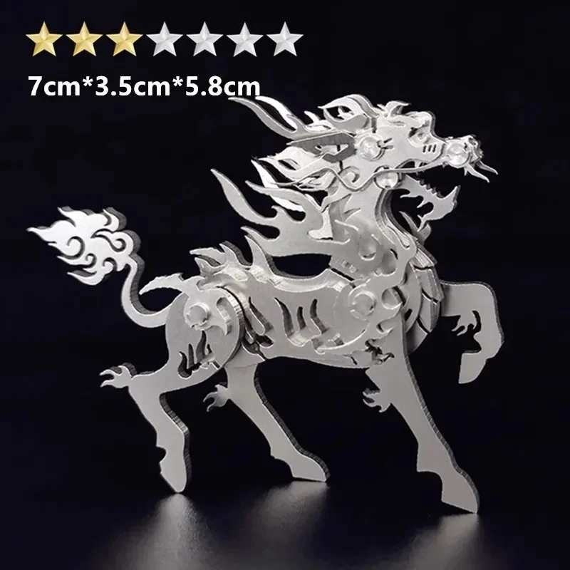 

Bling Kirin 3D трехмерная металлическая сборная модель из нержавеющей стали, механическая сборка, сложная игрушка ручной работы
