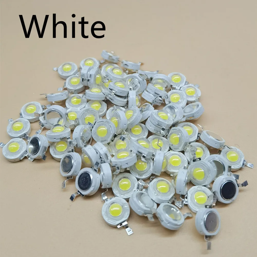 10pcs 1W 3W 5W High Power LED Chip Lamp Bulbs SMD COB Diodes Warm Cold White Red Green Blue Yellow 440 660nm Grow Light Beads