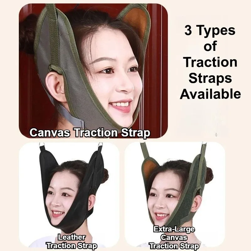 Neck Traction Kit Over Door Hanging Home Use Cervical Stretcher Belt Pain Relief Adjustable Harness Portable Soft Orthosis