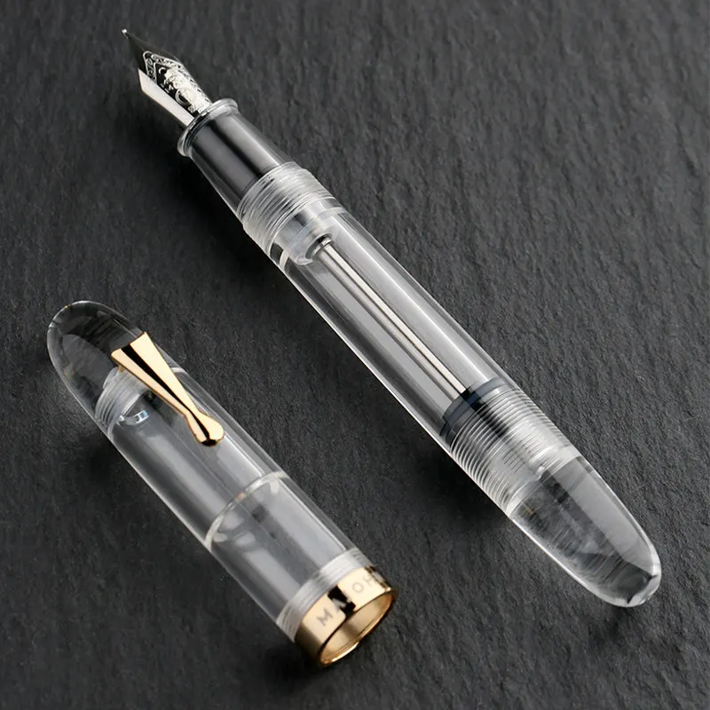 

Перьевая ручка MAJOHN C4 с клапаном для заправки (типа Eyedropper), защита от протечек, 6 шт. # Винтажная акриловая ручка для письма, для офиса, каллиграфии, в подарок