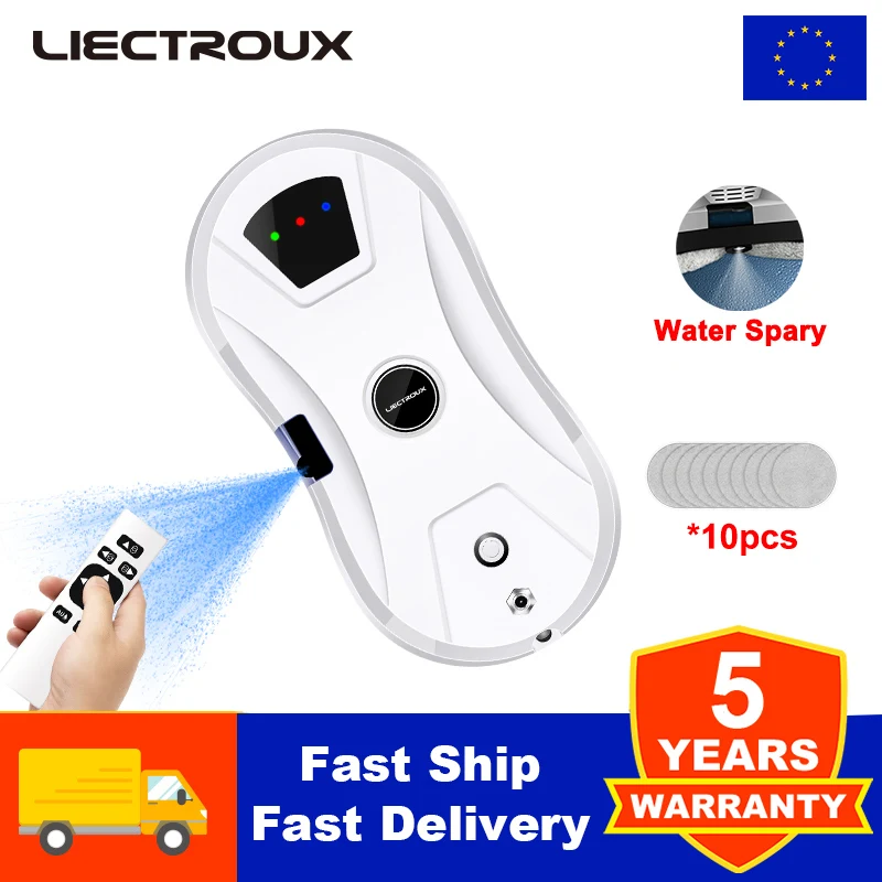 Window Cleaning Robot Liectroux YW610 Water Spray,Ultrathin Window Robot Vacuum Cleaner