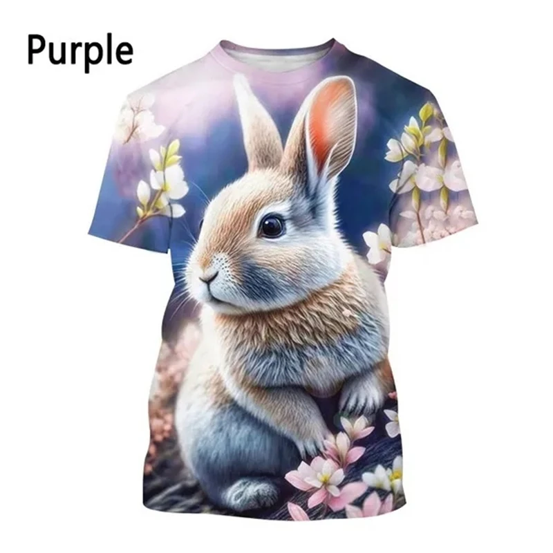 

New Fashion Funny Rabbit 3D Printed T Shirts Men's And Women's Casual Short-sleeved Men T Shirts Streetwear Tops Tees Apparel