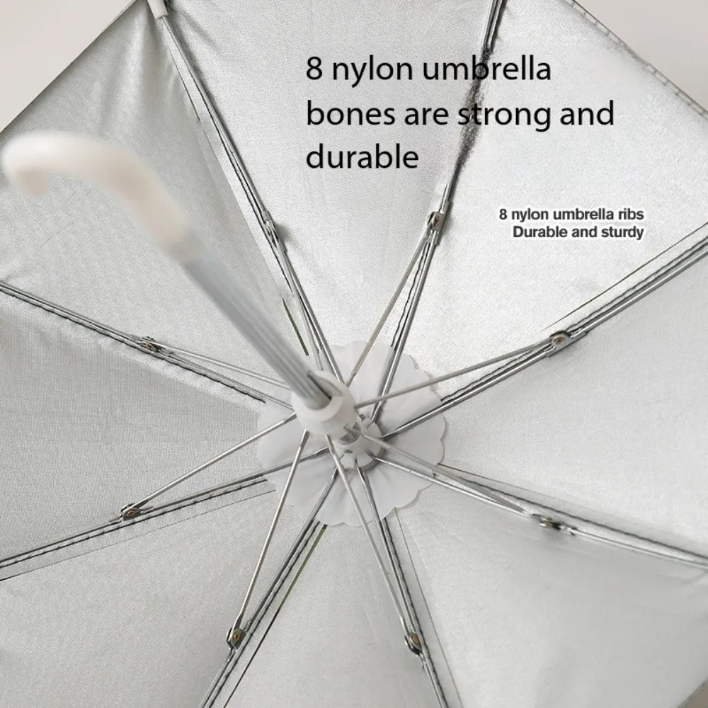 Outdoor compact phone umbrella, rain and sun protection, anti reflective phone umbrella, non reflective when playing with phones