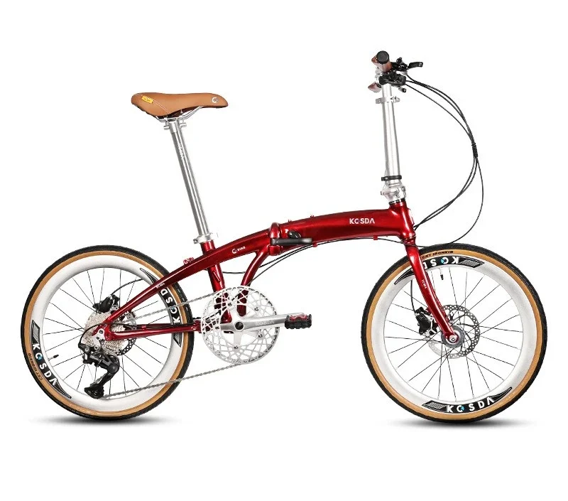 

22-Inch aluminum alloy folding bicycle men's and women's ultra-light portable adult disc brake variable speed pedal free