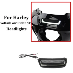 2022-2024 NEW Motorcycle White Tracer Headlight Vent Accent LED For Harley Softail Low Rider ST El Diablo FXRST FXLRST