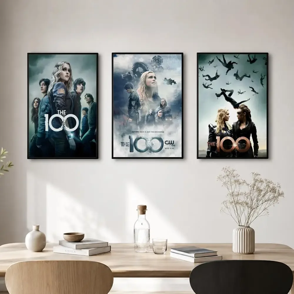 TV Series The 100 Poster Self-adhesive Art Waterproof Paper Sticker Coffee House Bar Room Wall Decor