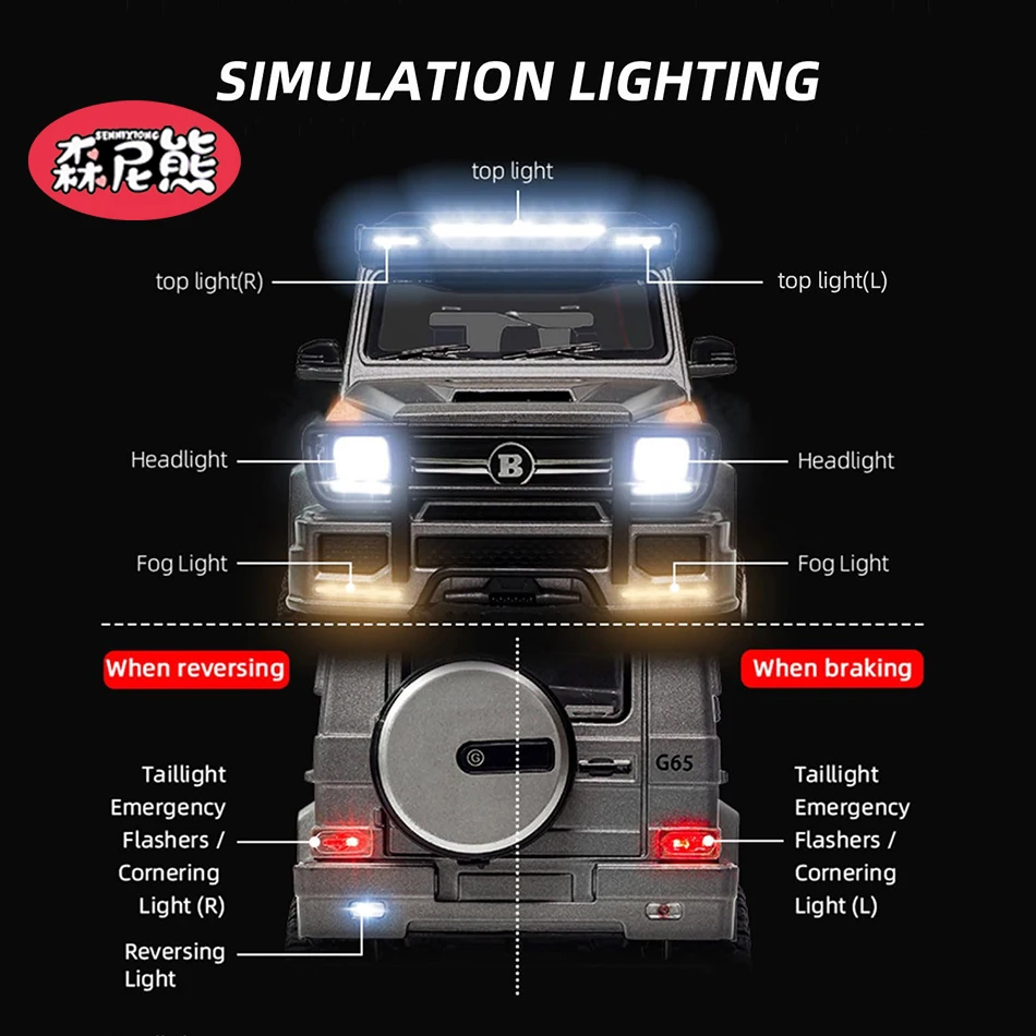 세닉시옹 1:24 4륜구동 RTR RC 합금 오프로드 자동차 전지형 차량 락 크롤러 등반 트럭 컬렉션 모델 장난감 (성인용)