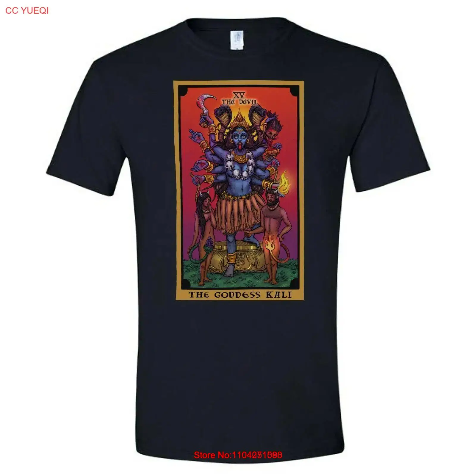 The Goddess Kali The Devil Tarot Card Shirt Indian Hindu Wiccan Witch Clothing