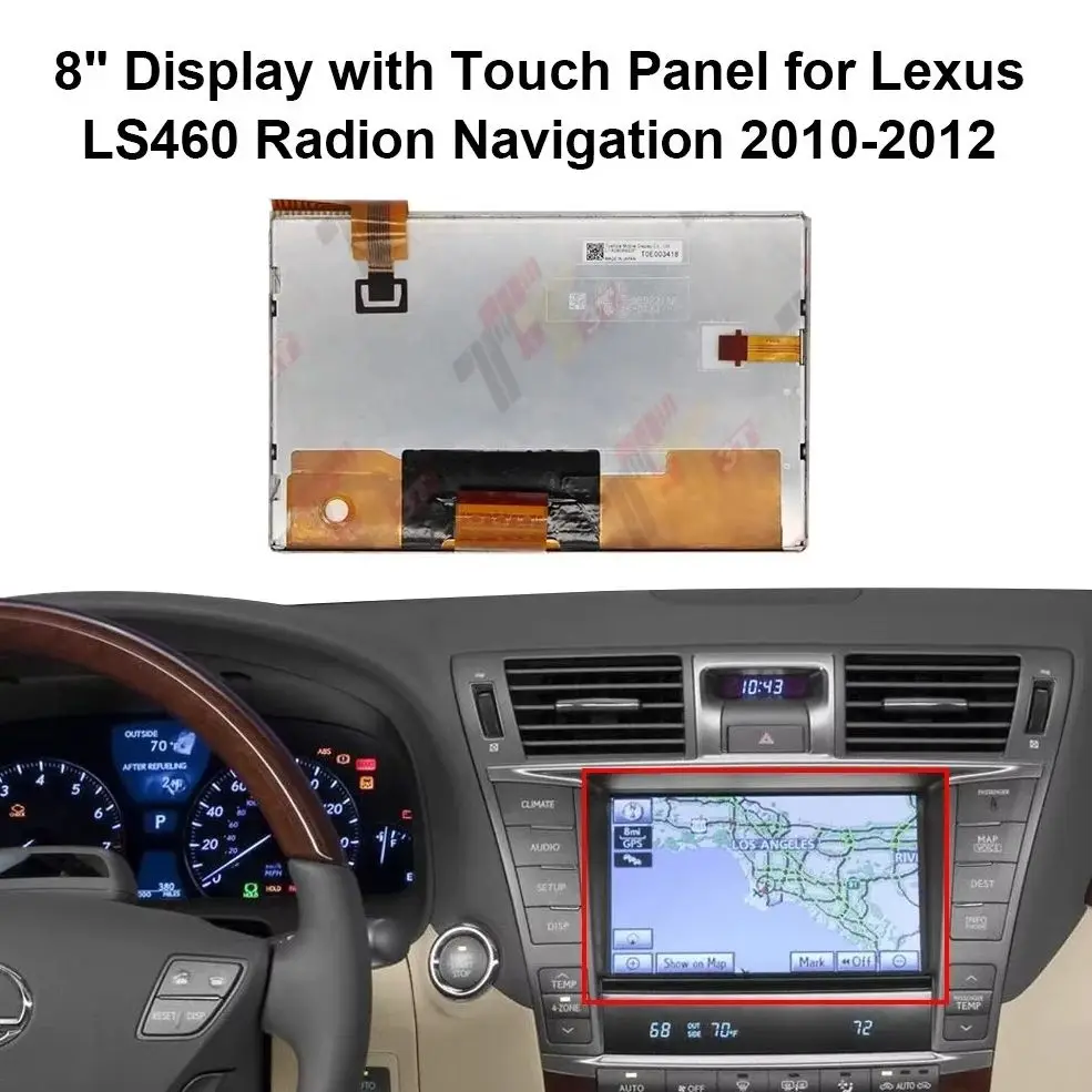 

8-дюймовый дисплей с дигитайзером LTA080B922F для Lexus LS460 LX570, для Toyota Land Cruiser