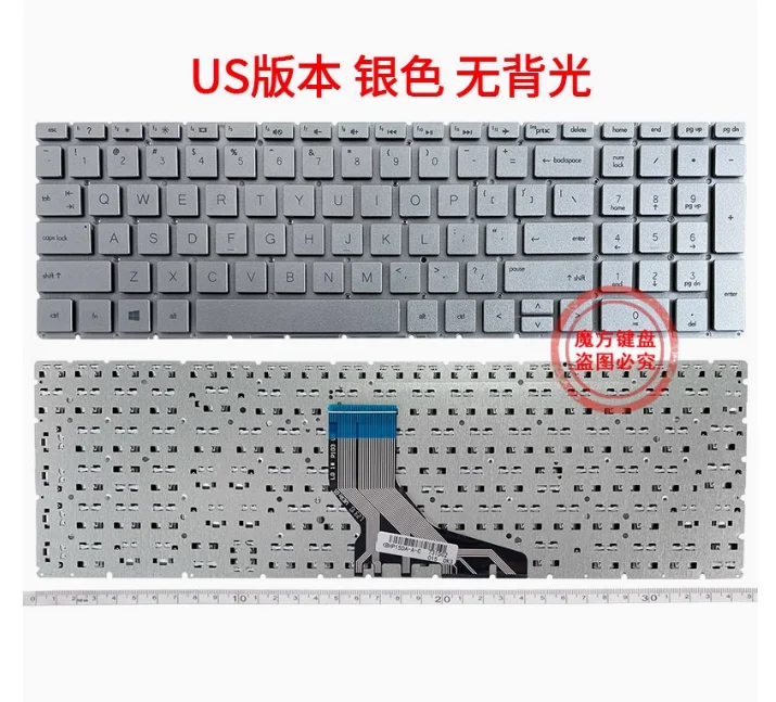

Клавиатура США для HP Pavilion 15DA 15-DA 15-DB 15-CN 15-CX 15-DX 17-BY 250 255 G7 серебристая без подсветки без рамки